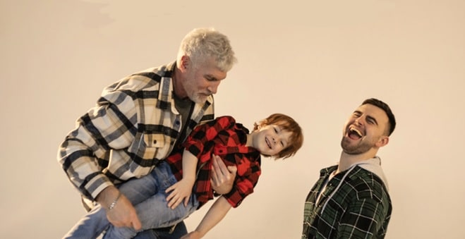 Three happy, healthy men used as a metaphor for a healthy immune system